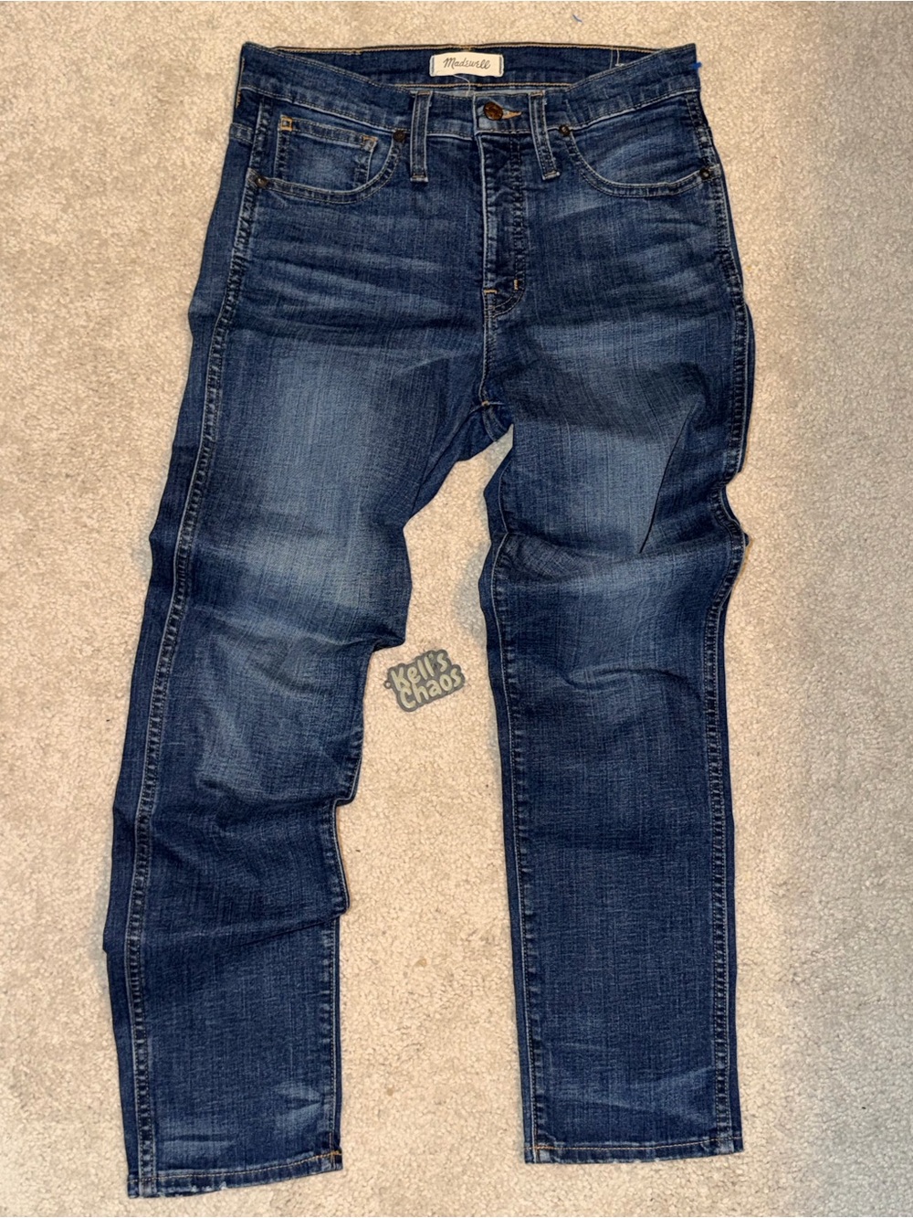 Madewell Women’s  Dark Blue Straight Slim Jeans